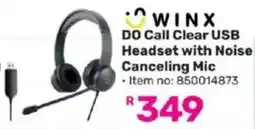 Game WINX DO Call Clear USB Headset with Noise Canceling Mic offer