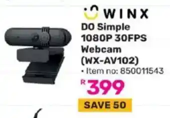 Game WINX DO Simple 1080P 30FPS Webcam (WX-AV102) offer