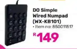 Game DO Simple Wired Numpad (WX-KB101) offer