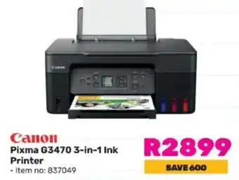 Game Canon Pixma G3470 3-in-1 Ink Printer offer