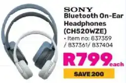 Game SONY Bluetooth On-Ear Headphones (CH520WZE) offer