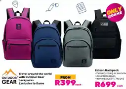 Game Travel around the world with Outdoor Gear backpacks offer