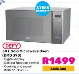 Game DEFY Solo Microwave Oven (DMO 390) offer