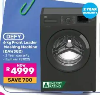 Game DEFY Front Loader Washing Machine (DAW382) offer