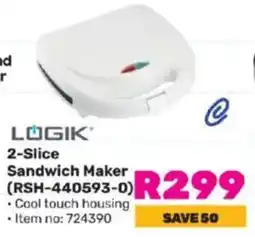 Game LOGIK 2-Slice Sandwich Maker offer