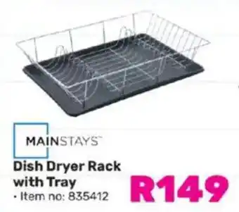 Game MAINSTAYS Dish Dryer Rack with Tray offer