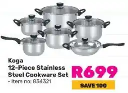 Game Koga Stainless Steel Cookware Set offer