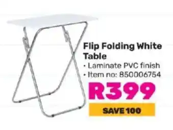 Game Flip Folding White Table offer