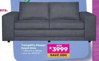 Game Tranquility Sleeper Couch Grey offer