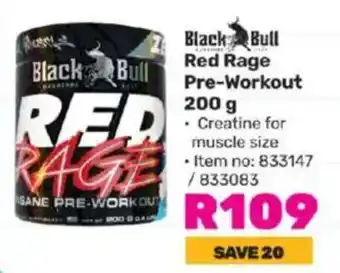 Game Black Bull Red Rage Pre-Workout offer