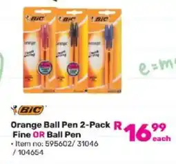 Game BIC Orange Ball Pen Fine OR Ball Pen offer