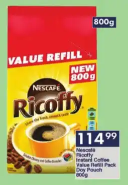 President Hyper Nescafé Ricoffy Instant Coffee Value Refill Pack Doy Pouch offer