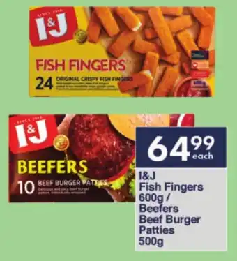 President Hyper I&J Fish Fingers/ Beefers Beef Burger Patties offer