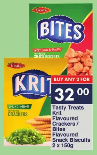 President Hyper Tasty Treats Krit Flavoured Crackers/ Bites Flavoured Snack Biscuits offer