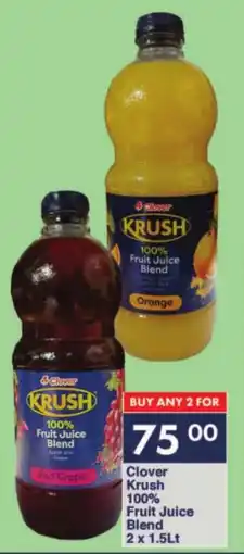 President Hyper Clover Krush 100% Fruit Juice Blend offer