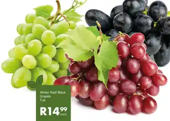 Save White/Red/ Black Grapes Tub offer