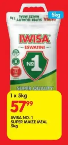 Shoprite Iwisa no. 1 super maize meal offer