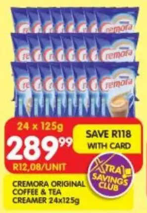 Shoprite Cremora original coffee & tea creamer offer