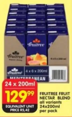 Shoprite Fruitree fruit nectar blend all variants offer