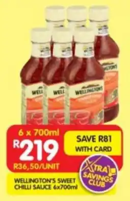 Shoprite Wellington's sweet chilli sauce offer