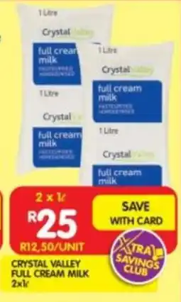 Shoprite Crystal valley full cream milk offer