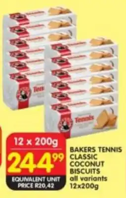 Shoprite Bakers tennis classic coconut biscuits offer