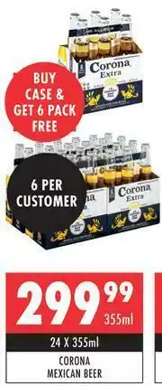 Ultra Liquors Corona Mexican Beer-24 x 355ml offer