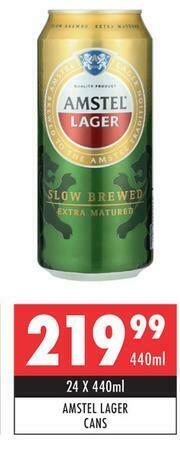 Ultra Liquors Amstel Lager Cans-24 x 440ml offer