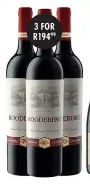 Ultra Liquors KWV Roodeberg-3 x 750ml offer