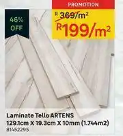 Leroy Merlin Artens Tello Laminate (1.744Sqm) -129.1cm x 19.3cm x 10mm Per Sqm offer