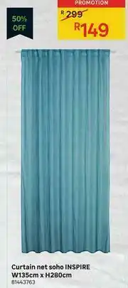 Leroy Merlin Inspire Soho Curtain Set W135cm x H280cm offer