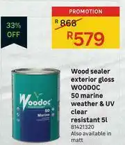 Leroy Merlin Woodoc Weather & UV Clear Resistant 50 Marine Exterior Gloss Wood Sealer-5L offer