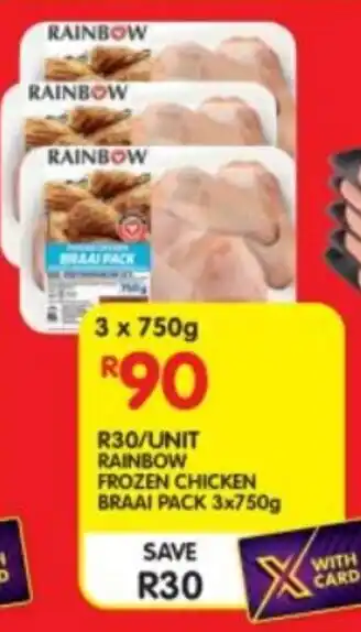 Shoprite Rainbow frozen chicken braai pack offer