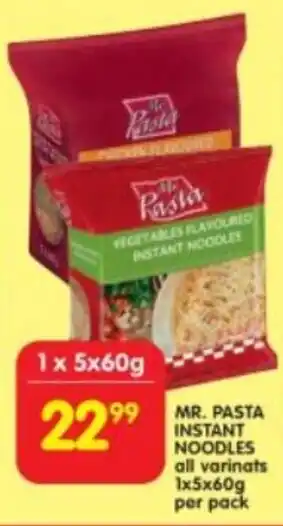 Shoprite Mr. pasta instant noodles all variants offer