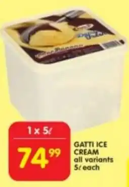 Shoprite Gatti ice cream all variants offer