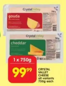 Shoprite Crystal valley cheese all variants offer