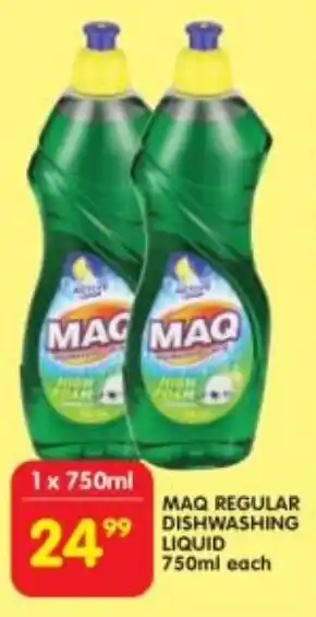 Shoprite Maq regular dishwashing liquid offer