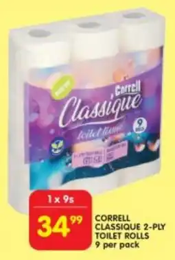 Shoprite Correll classique 2-ply toilet rolls offer