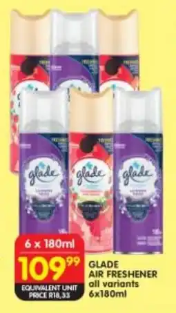 Shoprite Glade air freshener all variants offer