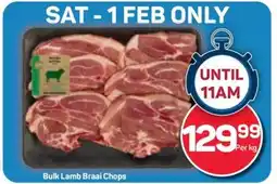 Pick n Pay Hypermarket Bulk Lamb Braai Chops offer