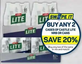 Pick n Pay Hypermarket Castle lite nrb or cans offer