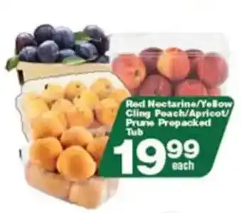 Check Star Red Nectarine/ Yellow Cling Peach/ Apricot/ Prune Prepacked Tub offer