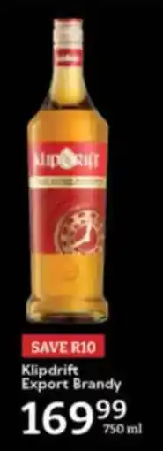 Oxford Freshmarket Klipdrift Export Brandy offer