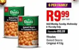 Take 'n Pay Rhodes Baked Beans Original offer