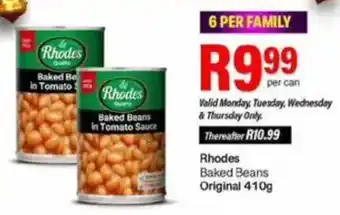 Take 'n Pay Rhodes Baked Beans Original offer