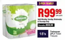 Take 'n Pay Twinsaver 2ply Toilet Tissues offer