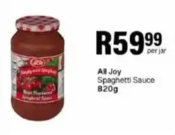 Take 'n Pay All Joy Spaghetti Sauce offer