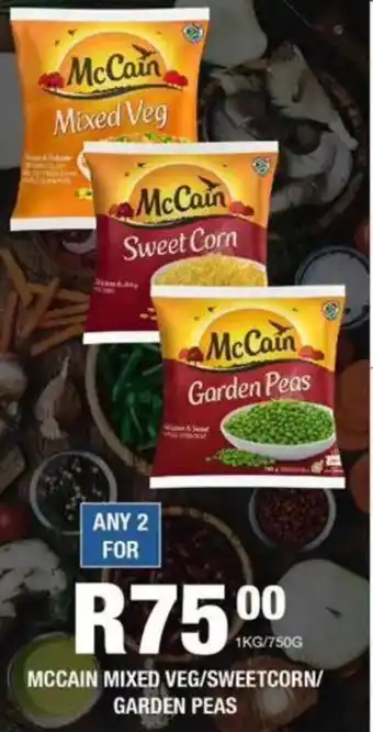 Take 'n Pay Mccain mixed veg/sweetcorn/ garden peas offer