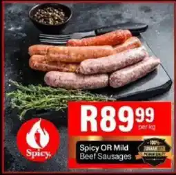 Take 'n Pay Spicy OR Mild Beef Sausages offer