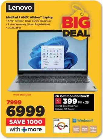 HiFi Corp Lenovo IdeaPad 1 AMD Athlon Laptop offer